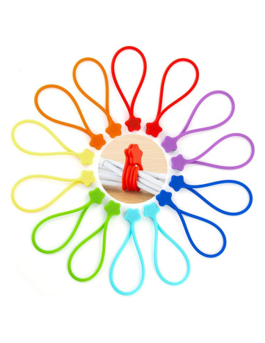 Correas Magnéticas de Silicona Fironst 19 cm 14 Piezas Multicolor