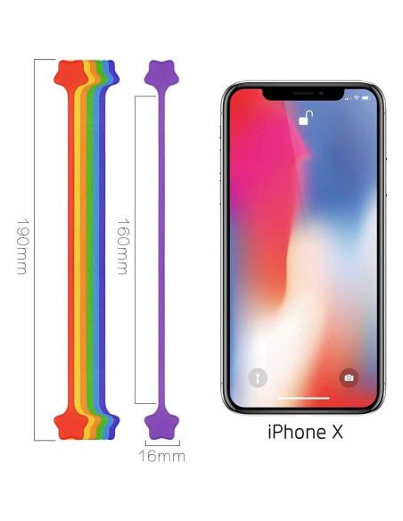 Correas Magnéticas de Silicona Fironst 19 cm 14 Piezas Multicolor