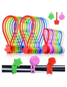 32 Sujetadores Magnéticos de Silicona Weewooday 10 cm