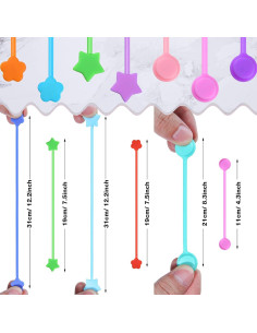 32 Sujetadores Magnéticos de Silicona Weewooday 10 cm 2