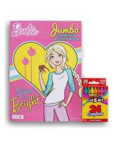Libro de Colorear y Actividades Barbie con 24 Crayones