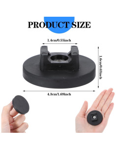 15 Clips Magnéticos para Cables Tobeelec Soporte Negro 2