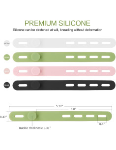 24 Correas de Cable de Silicona Donruby - Reutilizables 4 Colores 2