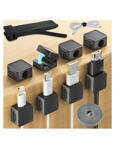 Organizador de Cables Magnético Kosprie - 8 Piezas + 20 Bridas