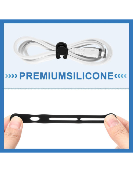 42 Correas de Cable de Silicona Tellegloww 8x1.2 cm Negro 42 Correas de Cable de Silicona Tellegloww 8x1.2 cm Negro