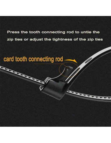 Bridas Reutilizables AGAOTIAN 30 cm 100 Piezas Alta Resistencia