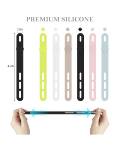 30 Correas de Cable de Silicona Donruby - Reutilizables 6 Colores 2