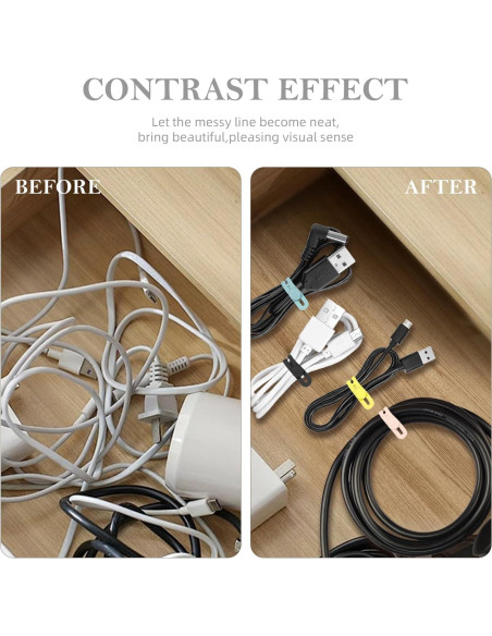 30 Correas de Cable de Silicona Donruby - Reutilizables 6 Colores 30 Correas de Cable de Silicona Donruby - Reutilizables 6 Colores