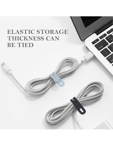 30 Correas de Cable de Silicona Donruby - Reutilizables 6 Colores