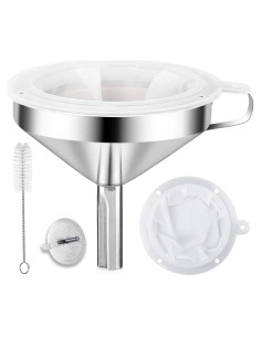 Embudo de Cocina HAWOWZ Acero Inoxidable 304 con Colador