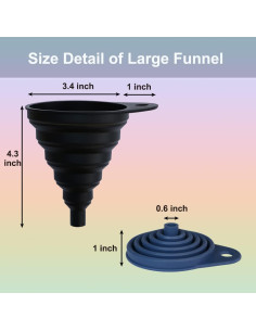 Set de 4 Embudos de Silicona Colapsables KongNai 2