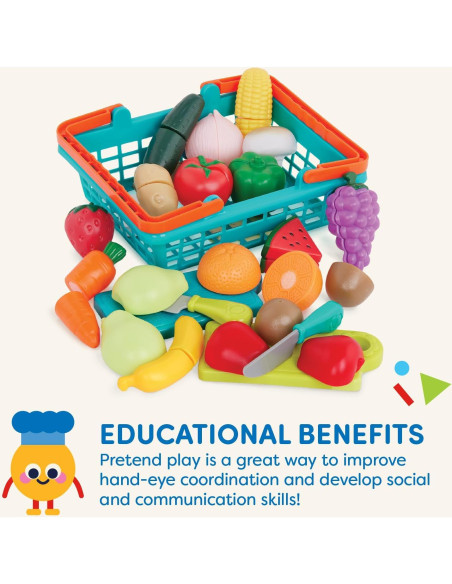 Juego de Comida de Juguete Battat 37 Pcs para Niños 3+