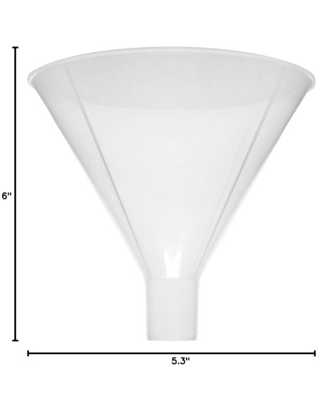 Embudo de Polvo EISCO 150mm Plástico Resistente a Ácidos