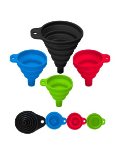 Juego de 4 embudos de silicona colapsables Vigor Path