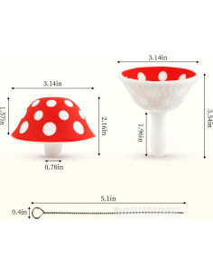 2 Embudos de Silicona en Forma de Hongo EeYahYong 2