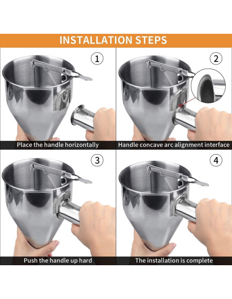 Dispensador de Masa de Pancakes MyLifeUNIT Acero Inoxidable 1200ml
