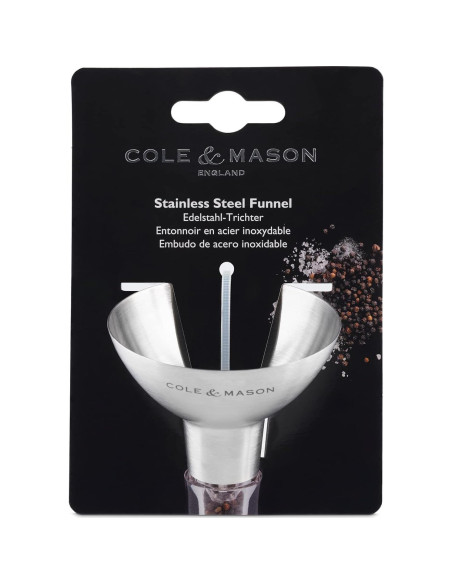 Embudo de Acero Inoxidable Cole & Mason 31ml para Especias Embudo de Acero Inoxidable Cole & Mason 31ml para Especias