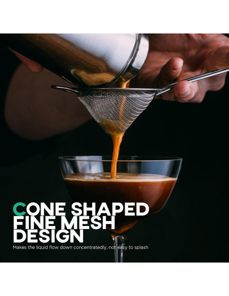 Colador de Malla Fina Homestia 22.86 cm Acero Inoxidable Plata