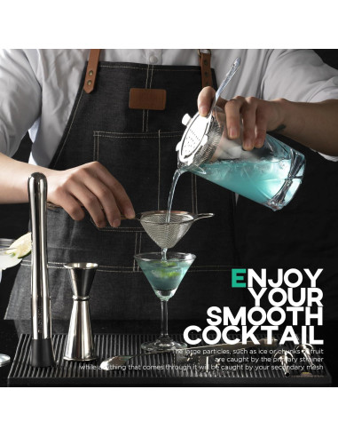 Colador de Malla Fina Homestia 22.86 cm Acero Inoxidable Plata