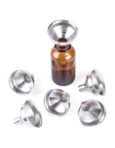 Mini embudos de acero inoxidable Super Z Outlet - 6 unidades