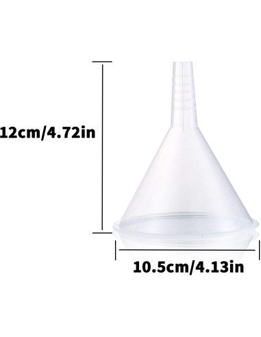 Juego de Embudos de Plástico Young4us - 3 Tamaños 100mm, 75mm, 50mm