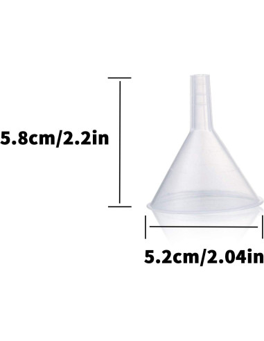 Juego de Embudos de Plástico Young4us - 3 Tamaños 100mm, 75mm, 50mm