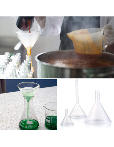 Juego de Embudos de Plástico Young4us - 3 Tamaños 100mm, 75mm, 50mm