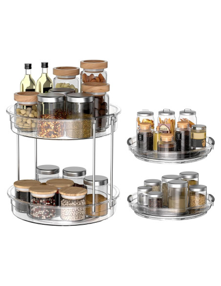 Organizador Lazy Susan 2 Niveles Incostar 23.5 cm y 30 cm