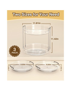 Organizador Lazy Susan 2 Niveles Incostar 23.5 cm y 30 cm 2