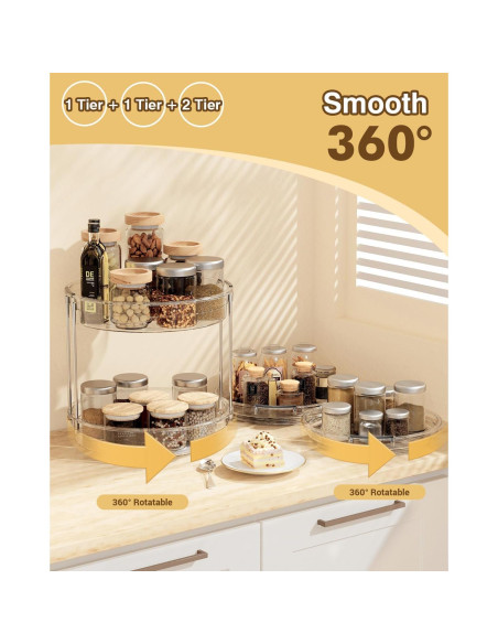 Organizador Lazy Susan 2 Niveles Incostar 23.5 cm y 30 cm