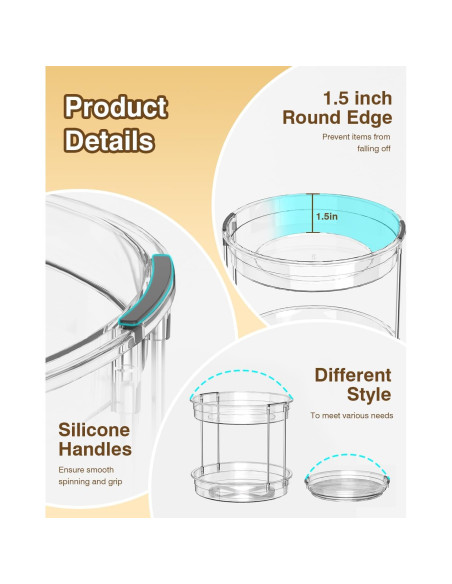 Organizador Lazy Susan 2 Niveles Incostar 23.5 cm y 30 cm