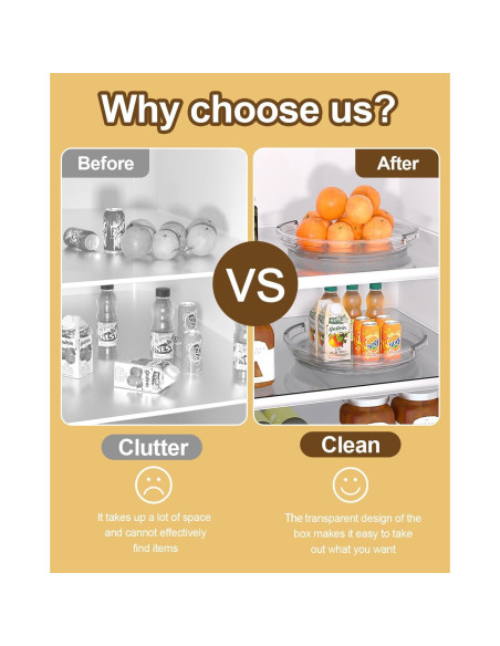 Organizador Lazy Susan 2 Niveles Incostar 23.5 cm y 30 cm