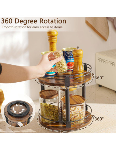Organizador giratorio de especias Creso hom 2 niveles 27 cm