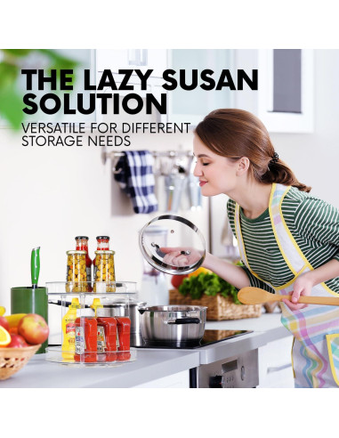 Organizador Giratorio ShelfShaper 2 Niveles 23.5 cm Claro