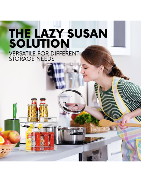 Organizador Giratorio ShelfShaper 2 Niveles 23.5 cm Claro