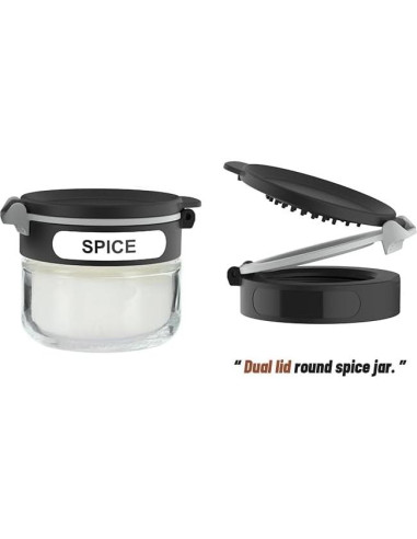 Estante de Especias Giratorio Aurakoa 2 Niveles 12 Frascos