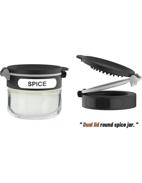 Estante de Especias Giratorio Aurakoa 2 Niveles 12 Frascos