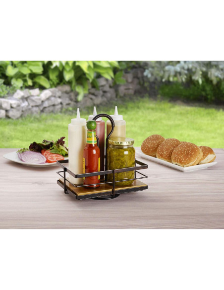 Caddy de Condimentos Rotatorio Gourmet Basics Mikasa 22cm Negro