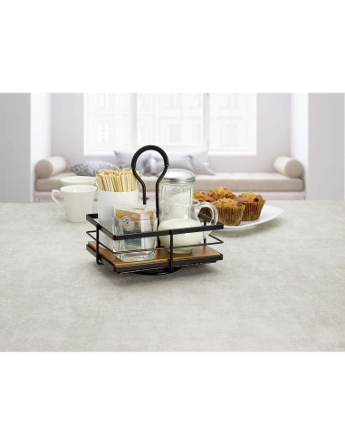 Caddy de Condimentos Rotatorio Gourmet Basics Mikasa 22cm Negro