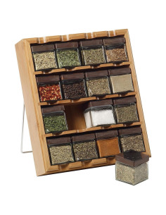 Organizador de Especias Kamenstein de Bambú 16 Tarros