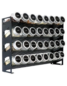 Organizador de especias 4 niveles Ardier negro mate 37,6x27,3 cm