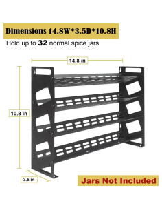 Organizador de especias 4 niveles Ardier negro mate 37,6x27,3 cm 2