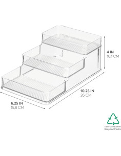 Organizador de especias 3 niveles iDesign plástico reciclado 2