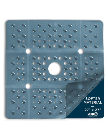 Alfombrilla de Ducha Antideslizante SlipX 68,58 cm Azul
