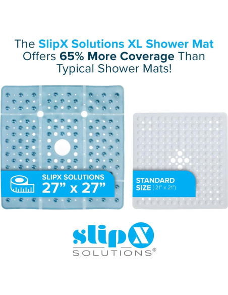 Alfombrilla de Ducha Antideslizante SlipX 68,58 cm Azul