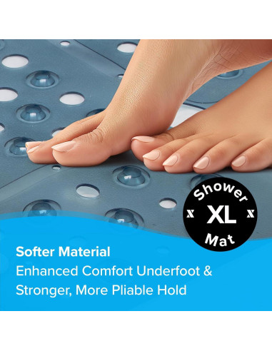 Alfombrilla de Ducha Antideslizante SlipX 68,58 cm Azul