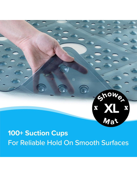 Alfombrilla de Ducha Antideslizante SlipX 68,58 cm Azul