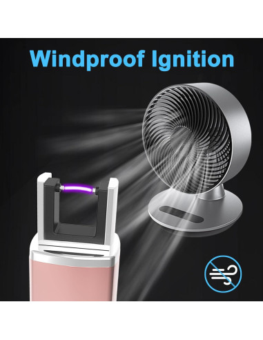 Encendedor eléctrico Vankcc VK601RG recargable USB oro rosa