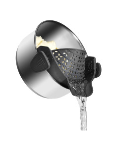 Colador de Pasta Ajustable SUNWUKIN Silicona Gris 22.6cm