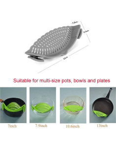 Colador Clip en Silicona UpTuoLi Azul 0.15 kg Resistente Calor 2